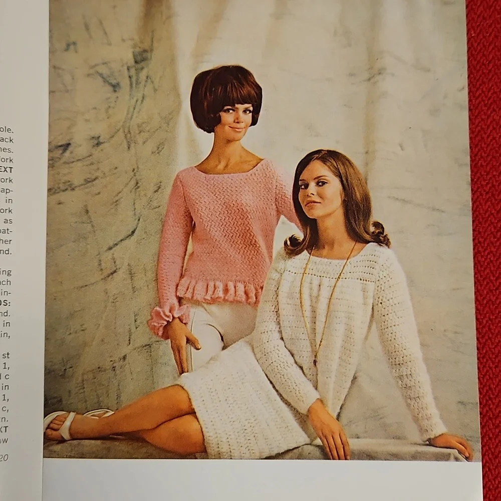 2 vintage crochet pattern instruction booklets 60s 70s granny squares shrink